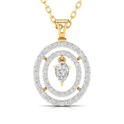 Multi-layered Diamond Pendant.
