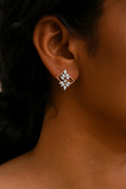 Multi-Shape Diamond Gold Earrings