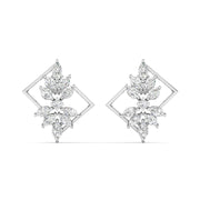 Multi-Shape Diamond Gold Earrings