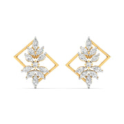Multi-Shape Diamond Gold Earrings