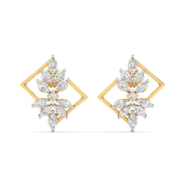 Multi-Shape Diamond Gold Earrings