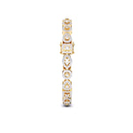 Mixed Shape Diamond Gold Bangle