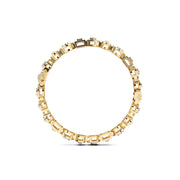 Mixed Shape Diamond Gold Bangle
