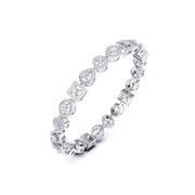 Mixed Shape Diamond Gold Bangle