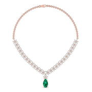 Multi Shape Halo Fashion Lab Grown Diamond Necklace