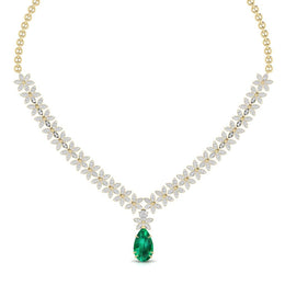 Multi Shape Halo Fashion Lab Grown Diamond Necklace