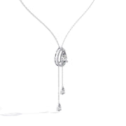 Necklace with Pear-Shaped Crystal Pendant