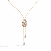 Necklace with Pear-Shaped Crystal Pendant