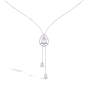 Necklace with Pear-Shaped Crystal Pendant