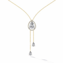 Necklace with Pear-Shaped Crystal Pendant