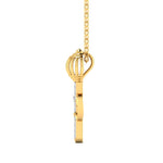 Om Pendant with Round Diamonds