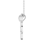 Om Pendant with Round Diamonds