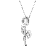 Om Pendant with Round Diamonds