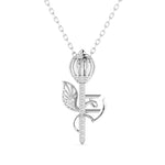 Om Pendant with Round Diamonds