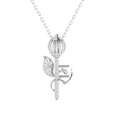 Om Pendant with Round Diamonds