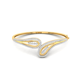 Elegant Teardrop Diamond Bangle
