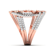 Openwork Diamond Statement Ring