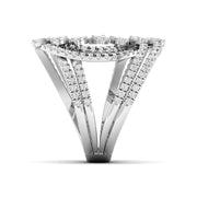 Openwork Diamond Statement Ring
