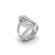 Openwork Diamond Statement Ring
