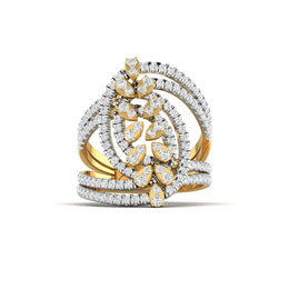 Openwork Diamond Statement Ring