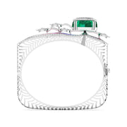 Pear Shaped Diamond Cuff Bangle