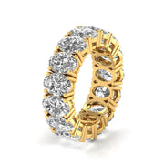 Oval Diamond Channel Setting Eternal Ring