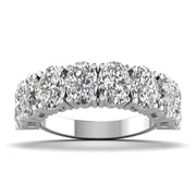 Oval Diamond Channel Setting Half Eternal Ring