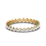 Exquisite Pair of Pear Diamond Bangles