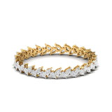 Exquisite Pair of Pear Diamond Bangles