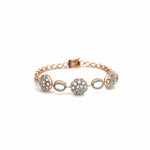 PAVE 1.16 Carat Round Diamonds Chain Bracelet