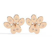 Paw Stud Diamond Earrings