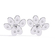 Paw Stud Diamond Earrings