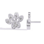 Paw Stud Diamond Earrings