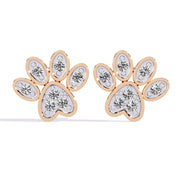 Paw Stud Diamond Earrings
