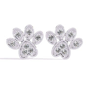 Paw Stud Diamond Earrings