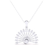 Peacock Style Pear Shape Diamonds Pendant