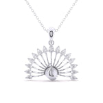 Peacock Style Pear Shape Diamonds Pendant