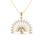 Peacock Style Pear Shape Diamonds Pendant