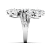 Dramatic Cluster Cocktail Diamond Ring