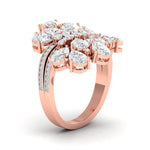 Dramatic Cluster Cocktail Diamond Ring