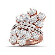Dramatic Cluster Cocktail Diamond Ring