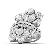Dramatic Cluster Cocktail Diamond Ring