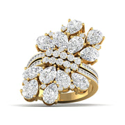 Dramatic Cluster Cocktail Diamond Ring