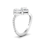 Toi Et Moi (Pear & Emerald) Twist Diamond Ring