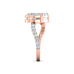 Toi Et Moi (Pear & Emerald) Twist Diamond Ring