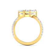 Toi Et Moi (Pear & Emerald) Twist Diamond Ring