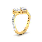 Toi Et Moi (Pear & Emerald) Twist Diamond Ring