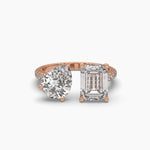 Toi Et Moi (Pear & Emerald) Dual Delights Diamond Ring