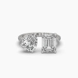 Toi Et Moi (Pear & Emerald) Dual Delights Diamond Ring