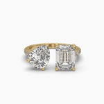 Toi Et Moi (Pear & Emerald) Dual Delights Diamond Ring
